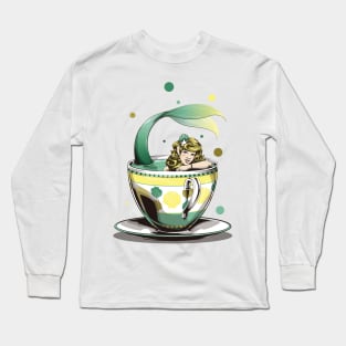 Sea Tea - Mermaid in Tea Cup Long Sleeve T-Shirt